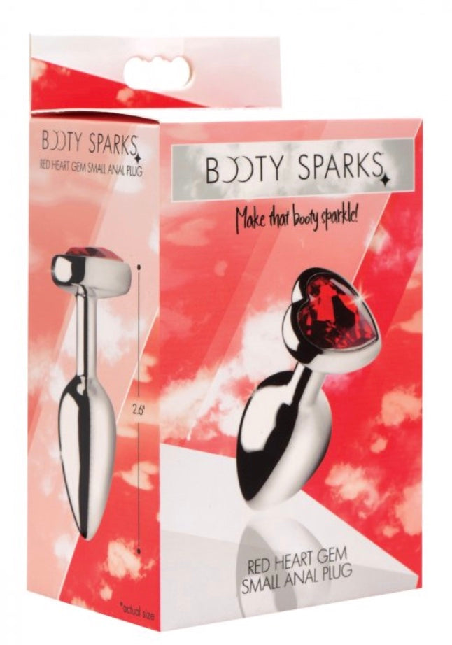 Booty Sparks Red Heart Gem Anal Plug - Medium