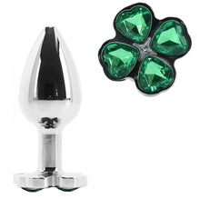 Load image into Gallery viewer, Booty Sparks Lucky Clover Gem Anal Plug - Small
