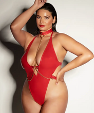 Load image into Gallery viewer, Oh La La Cheri Submissive Fetish Vinyl Teddy
