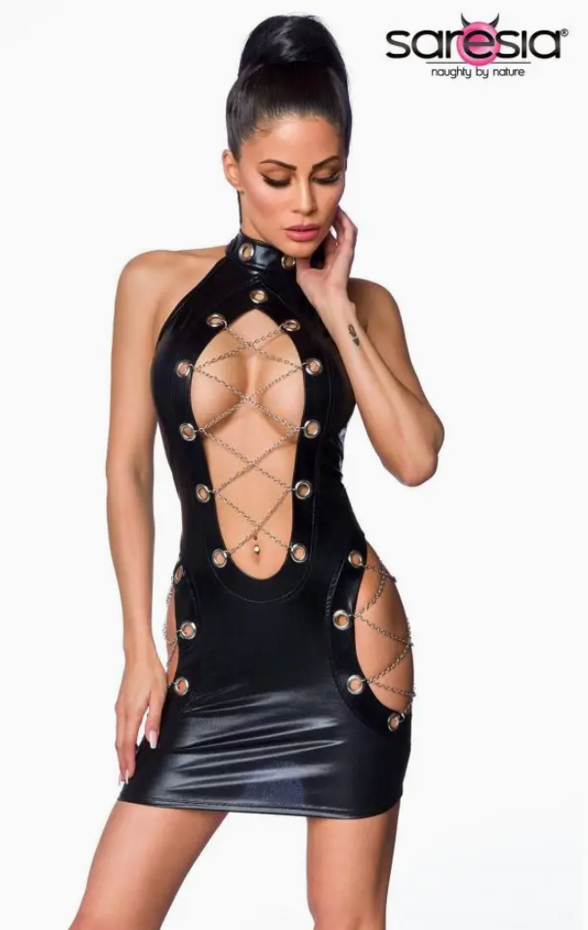 Saresia Wetlook Mini Dress