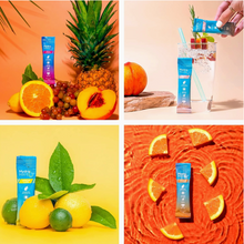 Load image into Gallery viewer, HydroMATE Electrolytes Powder Packets Low Carb Hydration Accelerator Drink Mix Party Relief Plus Vitamin C Variety Pack 16 Sticks
