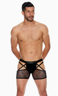 Popsi Men's Black Mesh Open Back Brief's