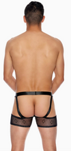 Load image into Gallery viewer, Popsi Men&#39;s Black Mesh Open Back Brief&#39;s
