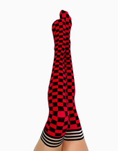 Load image into Gallery viewer, Kix Red &amp; Black Game Day Socks

