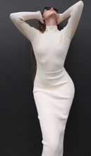 Load image into Gallery viewer, Sweetkama Ladies High Neck Bodycon Mini/Midi Sweater Dress
