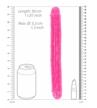 Load image into Gallery viewer, Metro Realrock 12&quot; Double Gid Dildo - Neon Pink
