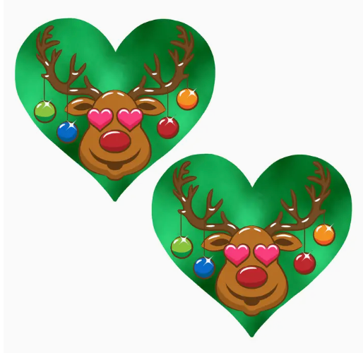 Niptees Christmas Doe & Deer Nipple Cover Pasties